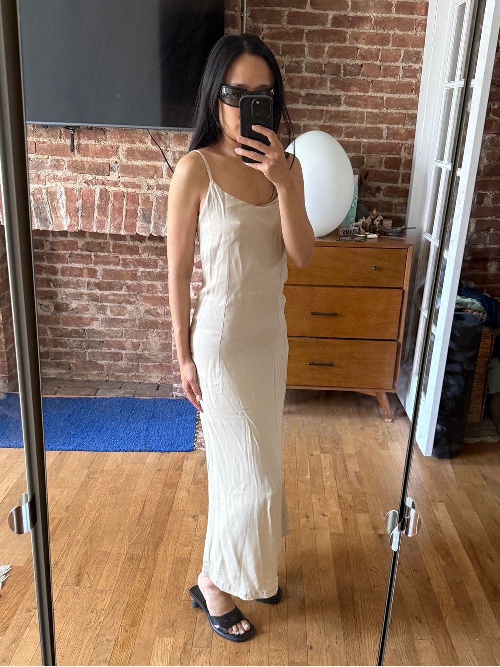 Ann Demeulemeester Cream Slip Dress size 38 S
